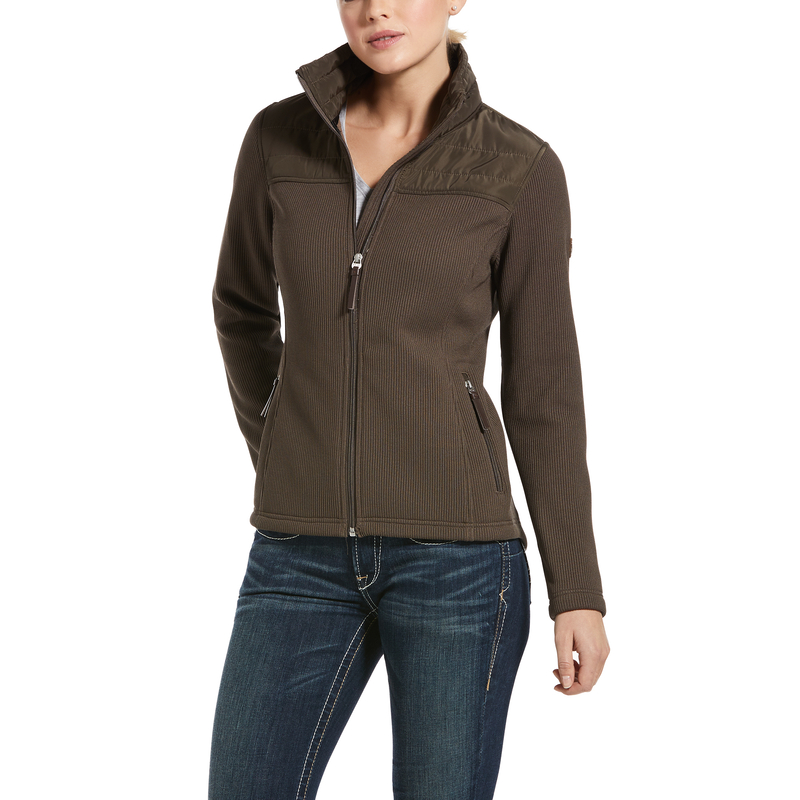 brown sweater with zipper