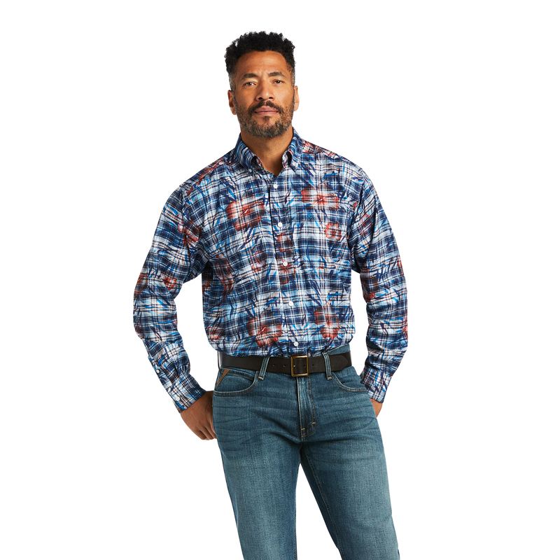 Ariat® Venus Blue August Classic Fit Men's Shirt | Dry Creek Western Wear