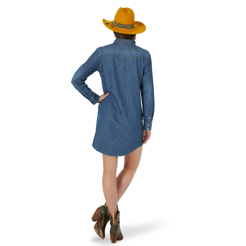 Wrangler® Retro® Denim Western Snap Women's Dress | Dry Creek Western Wear