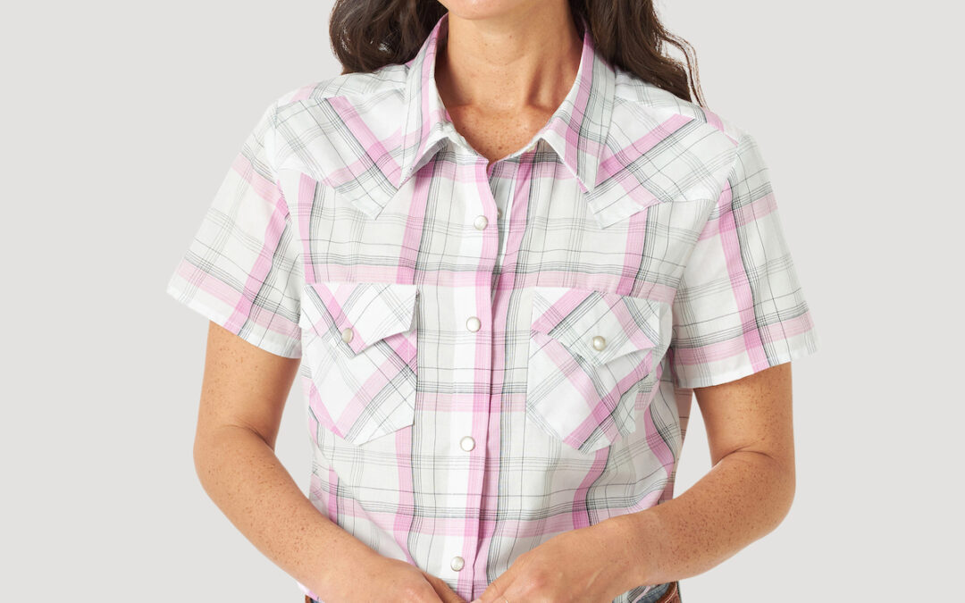 Wrangler® Ladies SS Pearl Snap Camp Shirt