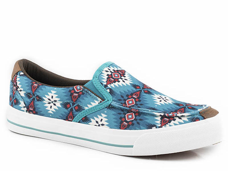 Roper® Blue Aztec Canvas Angel Fire Slip On Women’s Shoe