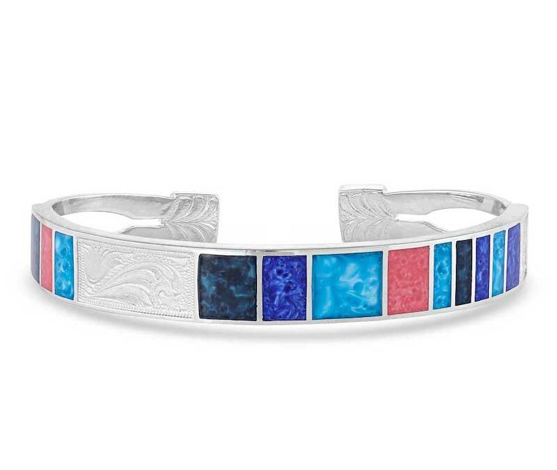 Montana® Silversmiths Wrangler Legends Denim Mosaic Cuff Bracelet