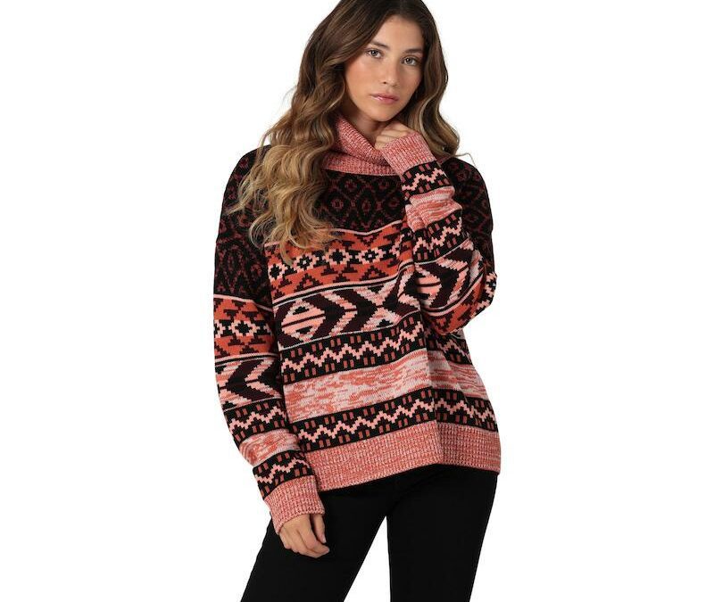 Wrangler Retro® Burgundy Western Vintage Women’s Sweater