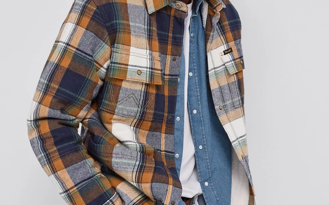 Wrangler® Men’s Sherpa Lined Flannel Shirt Jacket