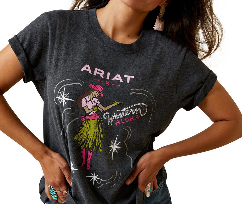 Ariat® Shale Heather Hula Girl Western Aloha SS Women’s T-shirt
